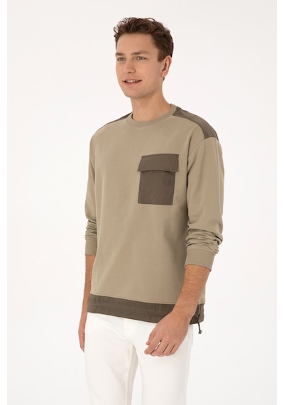 U.s. Polo Assn. Erkek Açık Haki Sweatshirt 50316401-vr183 Acık Hakı
