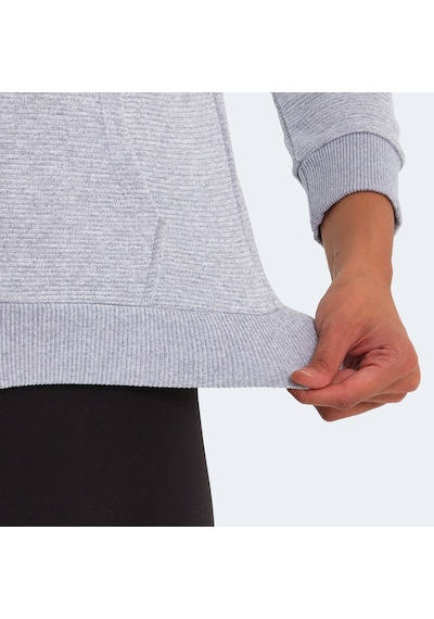 Slazenger PEMA I Kadın Fermuarlı Kapüşonlu Cepli Gri Sweatshirt