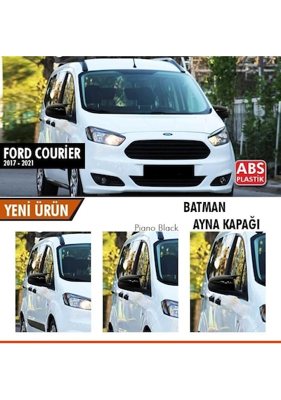 Ford Courier 2018-2021 Batman Yarasa Ayna Kapağı Piano Black Abs