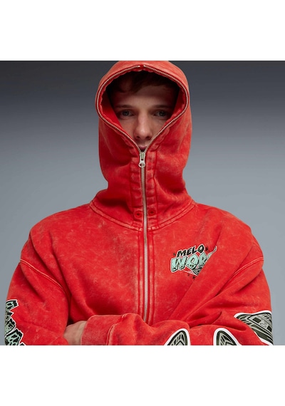 Puma Melo World Erkek Kapüşonlu Ceket 634603 01 Kırmızı