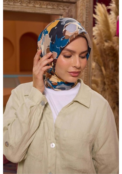 İpekhan Marrakech Koleksiyon Soft Eşarp 1209 - 11 Kot Mavisi Kot Mavisi-11