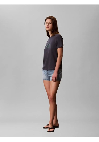 Calvin Klein Calvin Klien Ss Classıc Handwrıtı, 4xn Gri Kadın T-shirt