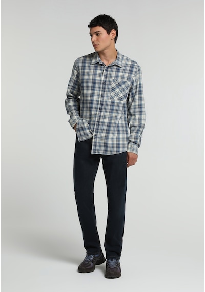 Colin's Colins Regular Fit Shirt Neck Ekoseli Erkek Mavi Uzun Kol Gömlek Cl1082985 Q1.v1 Inv İndigo