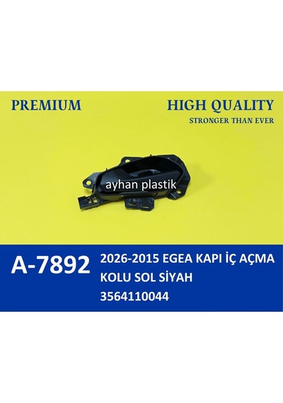 Ayhan A7892 Kapı İç Açma Kolu Sol Fıat Egea 15 Siyah 3564110044 -