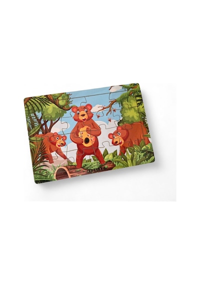Ayılar Ve Arılar 16 Parça Eğitici Öğretici Ahşap Çocuk Puzzle & Yapboz Bebek Çocuk Oyuncak