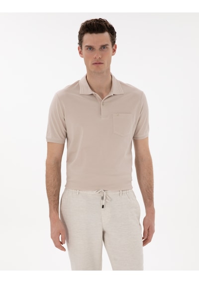 Pierre Cardin Erkek Taş Tişört Basic 50306552-vr049 Taş