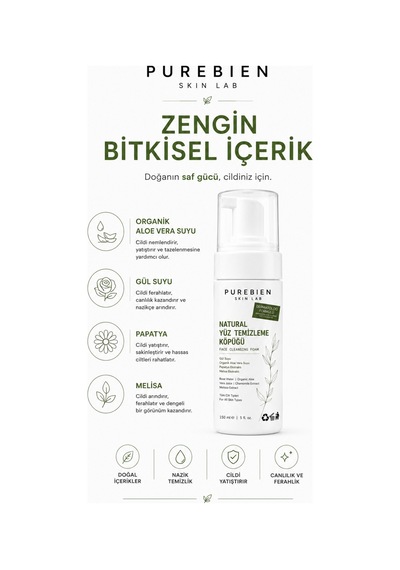 Natural Yüz Temizleme Köpüğü Purebien Skin Lab