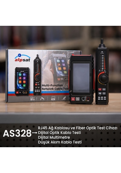 As328 Rj45 Ağ Kablosu, Fiber Kablo Ve Zayıf Akım Kablosu Test Cihazı
