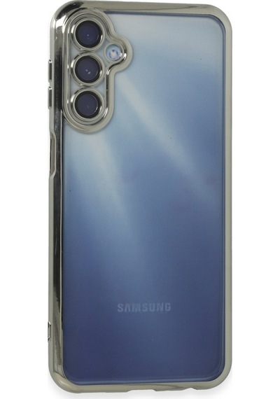 Samsung Galaxy A25 5g Uyumlu Kılıf Lensli Silikon - Gümüş