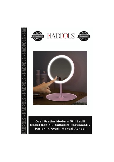Özel Üretim Modern Stil Ledli Model Kablolu Kullanım Dokunmatik Parlaklık Ayarlı Makyaj Aynası