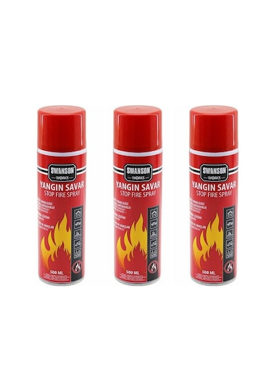 3 Adet Yangın Söndürücü - Yangın Savar Sprey 500ml + 500 Ml + 500 Ml Ev - Ofis - Oto Araç Ateş Boğucu Köpük Tabaka Oluşturur Go53/03665