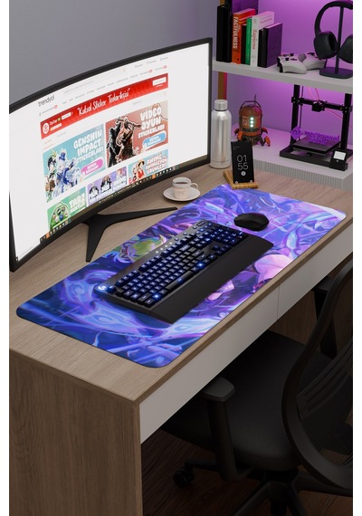 Kuki Shinobu Genshin Impact Anime Oyuncu V1 - 90x40 Xxl Gaming Mouse Pad Fare Altlığı