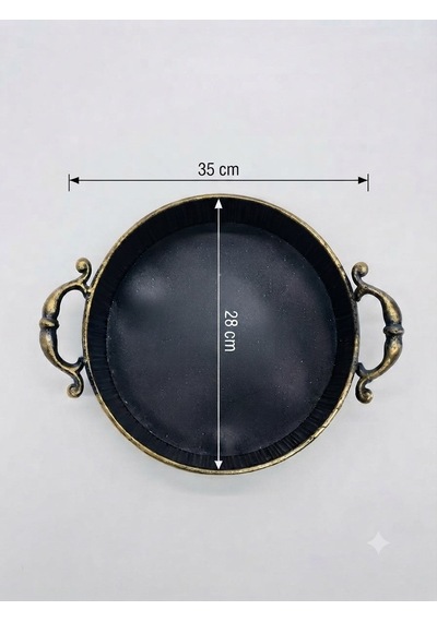 Panalı Pnl-mg112 S Metal Dekoratif Tepsi 35 X 28 X 10 Cm