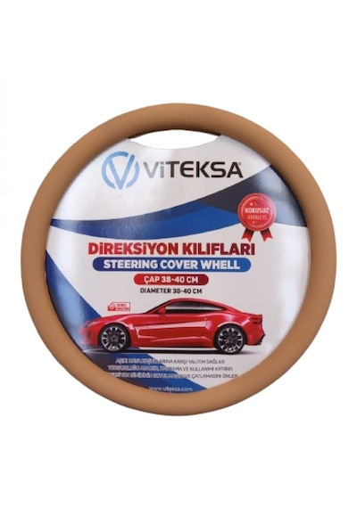 Lüks Kokusuz Silikon Direksiyon Kılıfı Taba