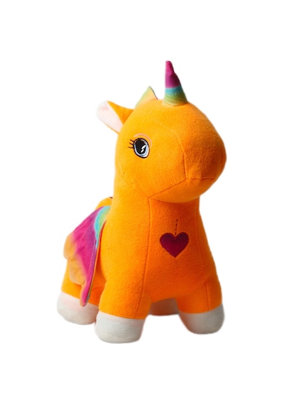 İthal Kumaş Gökkuşağı Kanatlı Unicorn Pegasus At Figür Peluş Oyuncak Uyku & Oyun Arkadaşı Büyük Boy 001