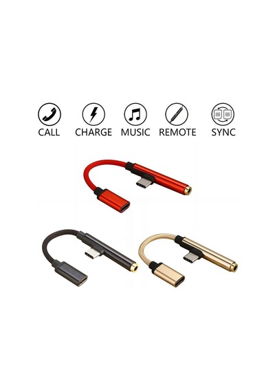 Xiaomi 90 Derece Type-c Kablolu Kulaklık Çevirici + Şarj
