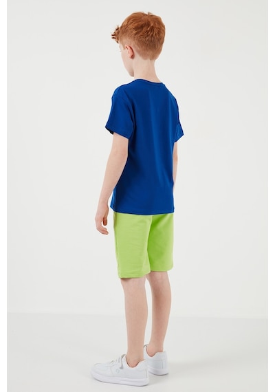 Lela Pamuklu Regular Fit Bisiklet Yaka Şortlu Alt-Üst Erkek Çocuk Takım 6212013 Saks