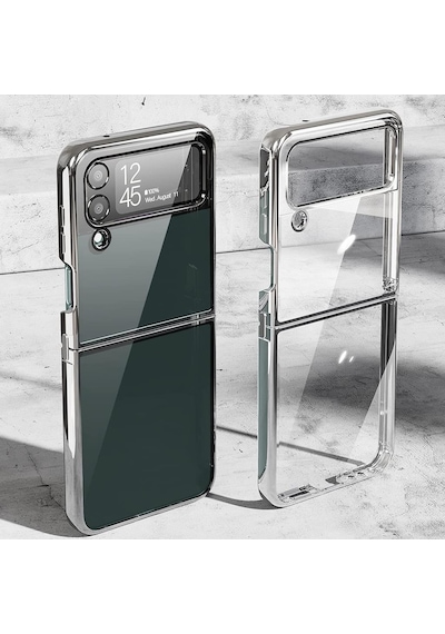 Samsung Galaxy Uyumlu Z Flip 4 Kılıf Şeffaf Kıpta Kapak