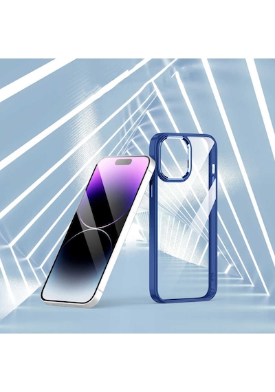 Apple Uyumlu iPhone 14 Pro Max Kilif Flora Buton,Kenar Çevresi Renkli Kilif 559690490