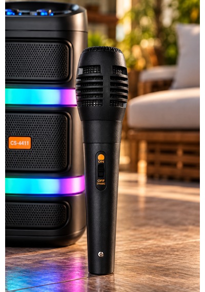 Kablosuz Mikrofonlu Party Box Bluetooth Hoparlör Çift 8 Inç Rgb Işıklı Karaoke Tws Usb Destekli