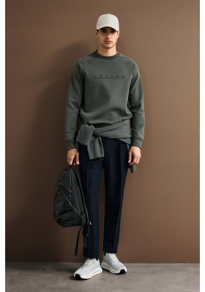 Lufian Cooper Erkek Sweatshirt Yeşil Yeşil 112030198100600
