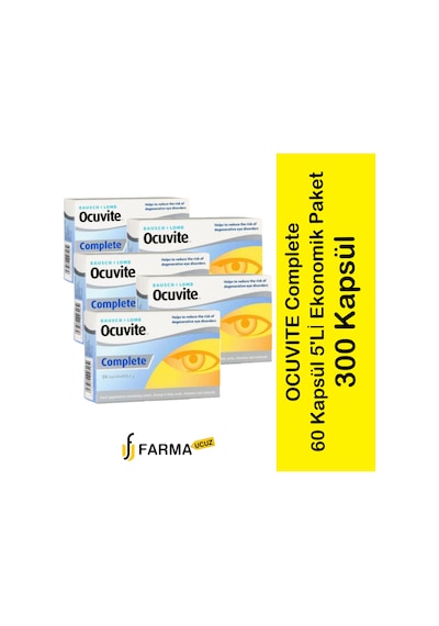 Ocuvite Complete 60 Kapsül 5'Li Paket 300 Kapsül Ocuvite Complete 60 Kapsül 5'Li Paket 300 Kapsül
