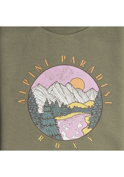 Roxy Roxy Morning Hike Rg B Kız Çocuk Yeşil Sweatshirt 17844 Haki