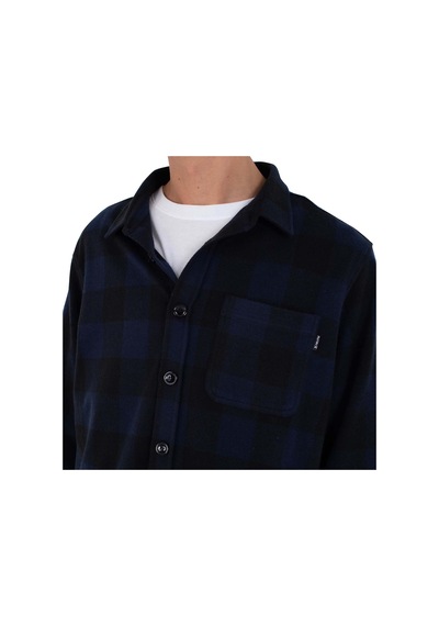 Hurley Hurley Axe Knit Flannel Shirt Erkek Mavi Sweatshirt 6721 Lacivert