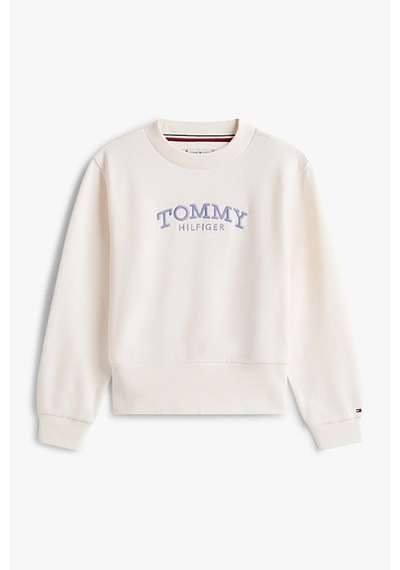 Tommy Hilfiger Kız Çocuk Logolu Nakışlı Bisiklet Yaka Sweatshirt - Kırık Beyaz Çok Renkli Tommy Hilfiger Kız Çocuk Logolu Nakışlı Bisiklet Yaka Sweatshirt - Kırık Beyaz Çok Renkli