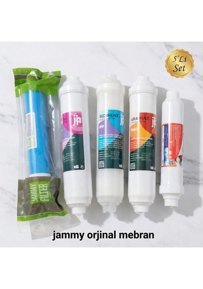 Jammy Filter 5'li Su Arıtma Filtre Seti Mebranlı Premium Kalite Jammy Membran