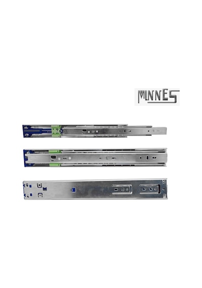 Minnes 40 cm Tam Açılım Teleskopik Frenli Mobilya Çekmece Rayı Metal