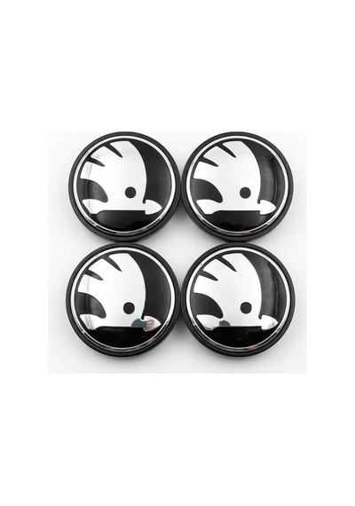 Skoda 55 Mm Jant Göbek Kapağı 4 Lü Set 52 Mm Tırnak Octavia Fabia Rapid Superb Karoq Yeti Uyumlu - 923860665
