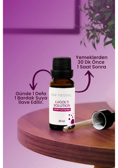 Raw Material More Than Lugol Çözeltisi %5 İyot Damla 20 Ml 2 Adet