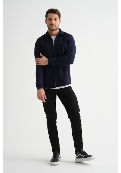 Redline Erkek Regular Fit Kışlık Kaşe Gömlek Lacivert