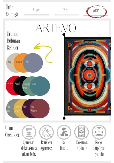 Artevo 16 Siyah Renkli Püsküllü Soyut Tasarım Halı Modern Oda Ev Halısı Oturma Odası Salon Halısı