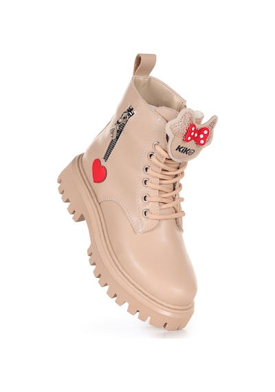 Kiko Kids Bella Günlük Fermuarlı Kız Çocuk Bot Ayakkabı Ten Ten Ten Rengi