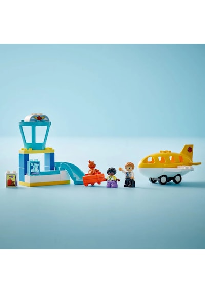 LEGO® DUPLO® Kasabası İlk Havaalanı Deneyimi 10443 - 2 Yaş ve Üzeri Çocuklar için Uçak İçeren Eğitici Oyuncak Yapım Seti (23 Parça)