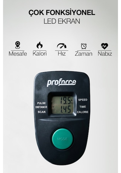 Proforce Manyetik Eliptik Fitness Bisikleti Blackway Siyah