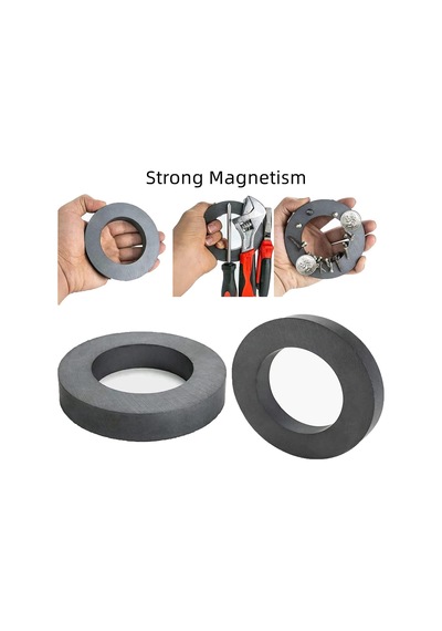 Ferrit - Halka Seramik Siyah Kömür Mıknatıs Ø70x32x10 Mm 2 Adet Set