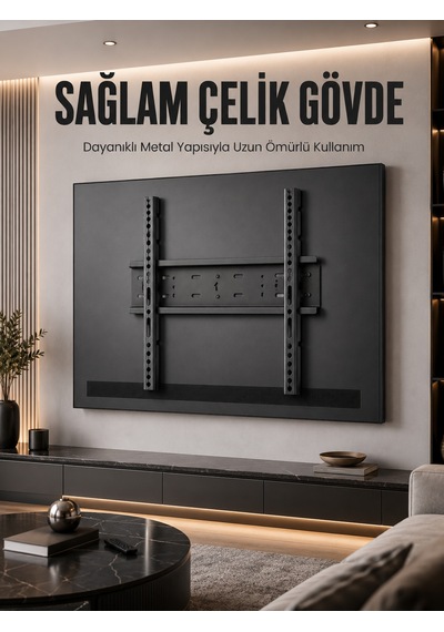 Büyük Ekran Tv Duvar Askısı 50-95 İnç Dayanıklı Sabit Askı Aparatı Kolay Kurulum