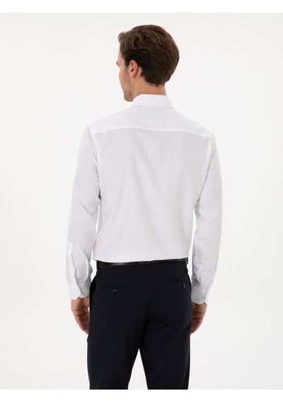 Cacharel Beyaz Slim Fit % 100 Pamuk Gömlek