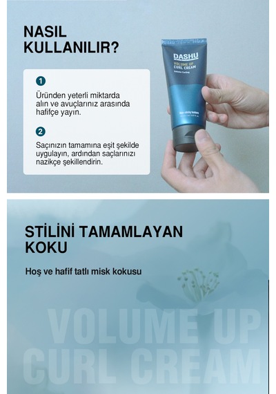 Hacim Veren, Dalgaları Belirginleştiren Saç Şekillendirici Krem Dashu Daily Volume Up Curl Cream