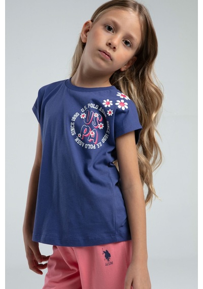 U.s. Polo Assn. Kız Çocuk Mavi Kapri Takım Us2068 Mavi