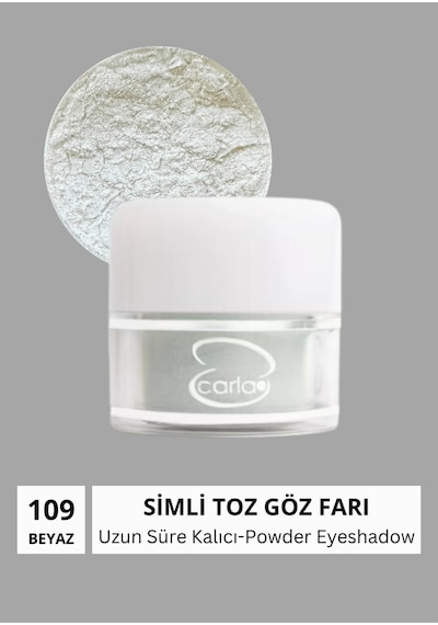 Carla Toz Göz Farı Beyaz Powder Eyeshadow White 25 G 109 Beyaz