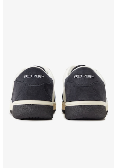 Fred Perry B1325 Leather Suede Erkek Günlük Ayakkabı Beyaz - Mavi