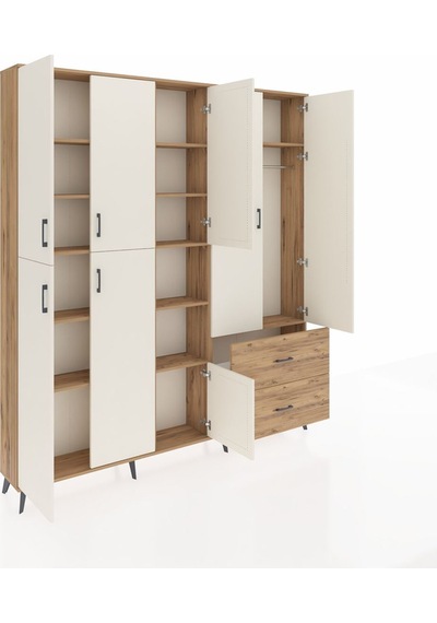 Arges Dolap 12 Raflı 2 Çekmeceli Tek Askılı 220x30x243 Çam-aytaşı/çam Aytası/atlas Çam Arges Dolap 12 Raflı 2 Çekmeceli Tek Askılı 220x30x243 Çam-aytaşı/çam Aytası/atlas Çam