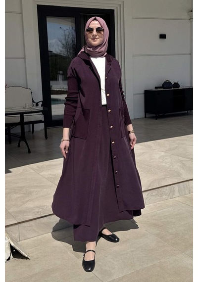 Rabia Şamlı Ada Modal Kap Mürdüm Çok Renkli