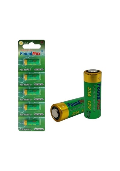 Poundmax Alkalin Güvenlik Pilleri, 23ae/a23/lrv08/mn21, 12 V, 5 Adet