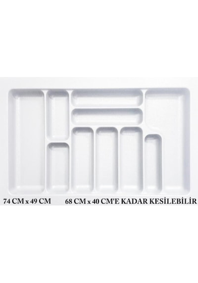 S-2289-w Çekmece Içi Kaşıklık Beyaz - 74x49 S-2289-w Beyaz