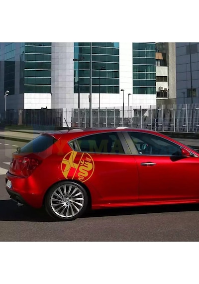 Alfa Romeo Logo Yan Ayna Depo Kapağı Tampon Oto Sticker Etiket Çıkartma 2 Adet